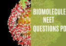Biomolecules neet questions pdf